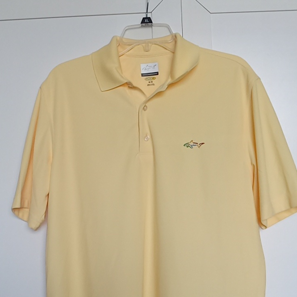 Greg Norman Play Dry Golf Polo Size M Yellow  EUC